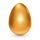 Realistic golden egg with shadow on white background. Vector illustrations.